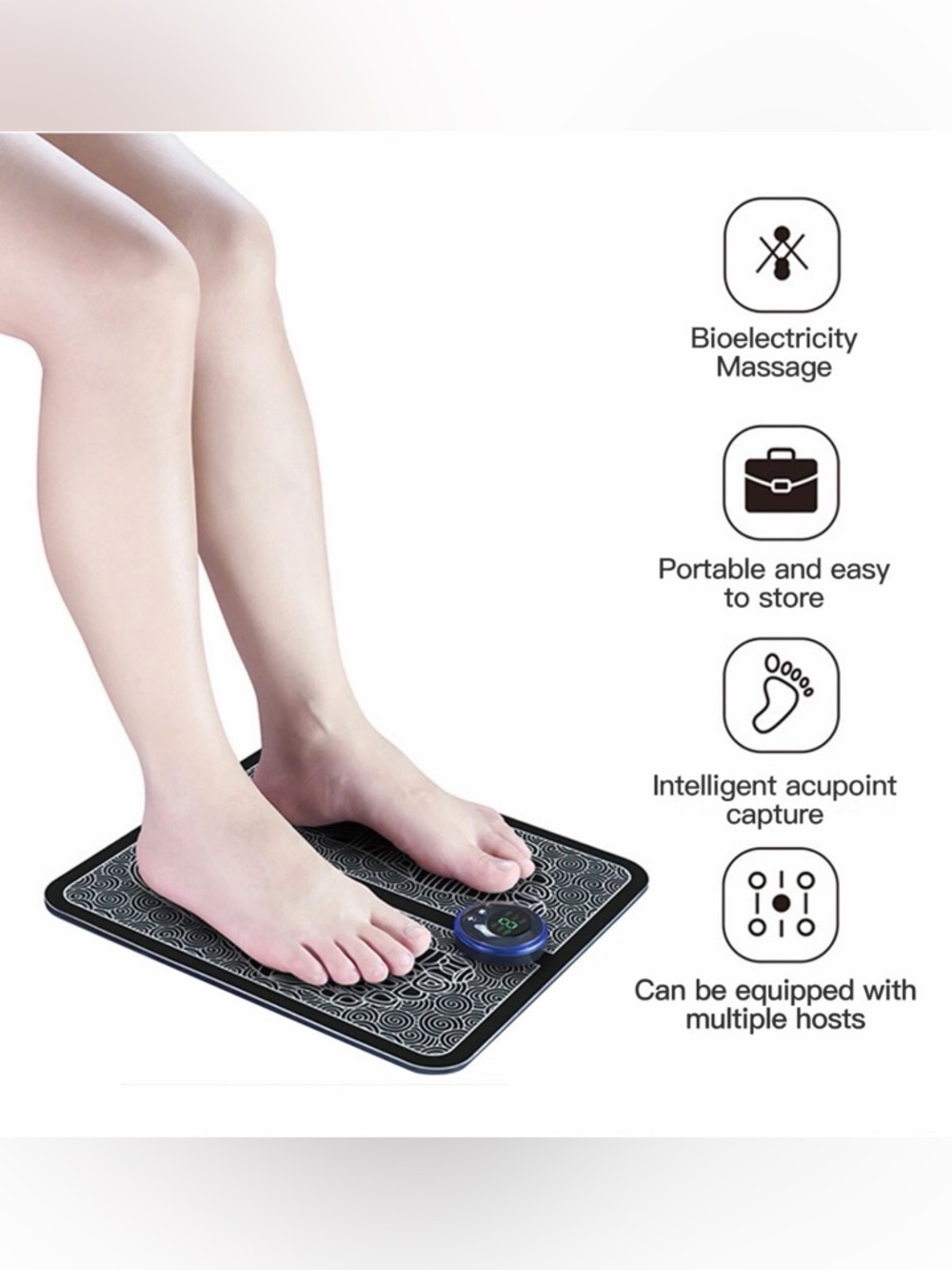 EMS Foot Massage Mat in Black